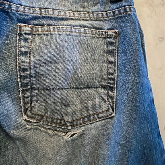 *♪ Vintage Distressed Straight Leg  Mens Jeans 1990s Y2k - Size 31 x 34 *♪ - Picture 12 of 13